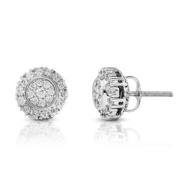 White 10K White GOLD DIAMOND STUD EARRINGS 0.51 CTW